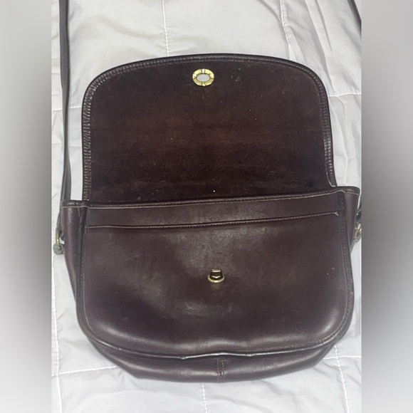 Vintage COACH #9790 City Bag Mahogany Brown Leather Crossbody Shoulder Purse - Picture 4 of 11
